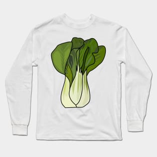 Bok choy cartoon illustration Long Sleeve T-Shirt